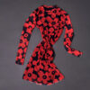 Mini Vestido de flores rojas de tul - Imatge 3