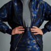 Bomber reversible Flores azules colección-Negro EXCLUSIVE